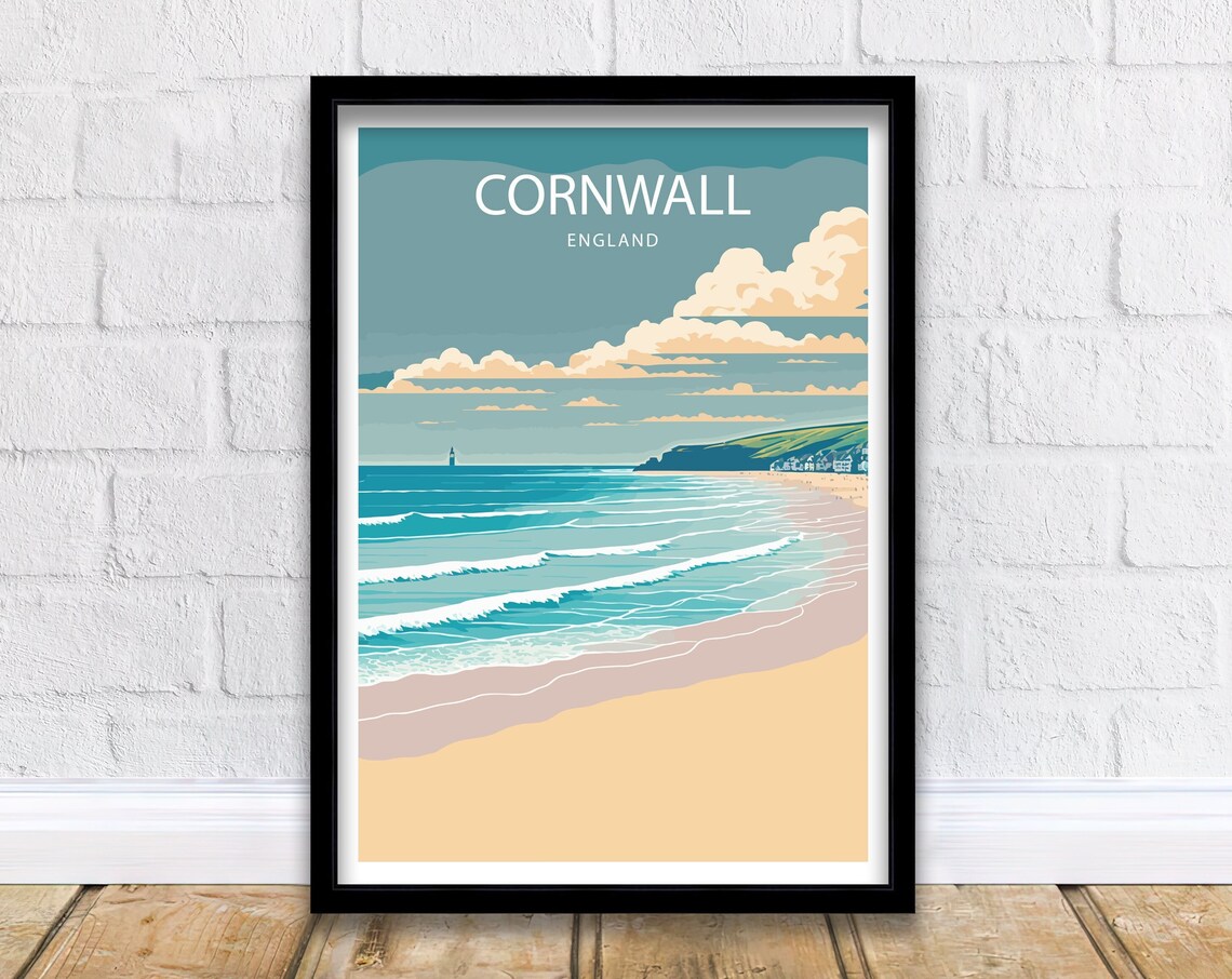 Cornwall Travel Poster Art Print