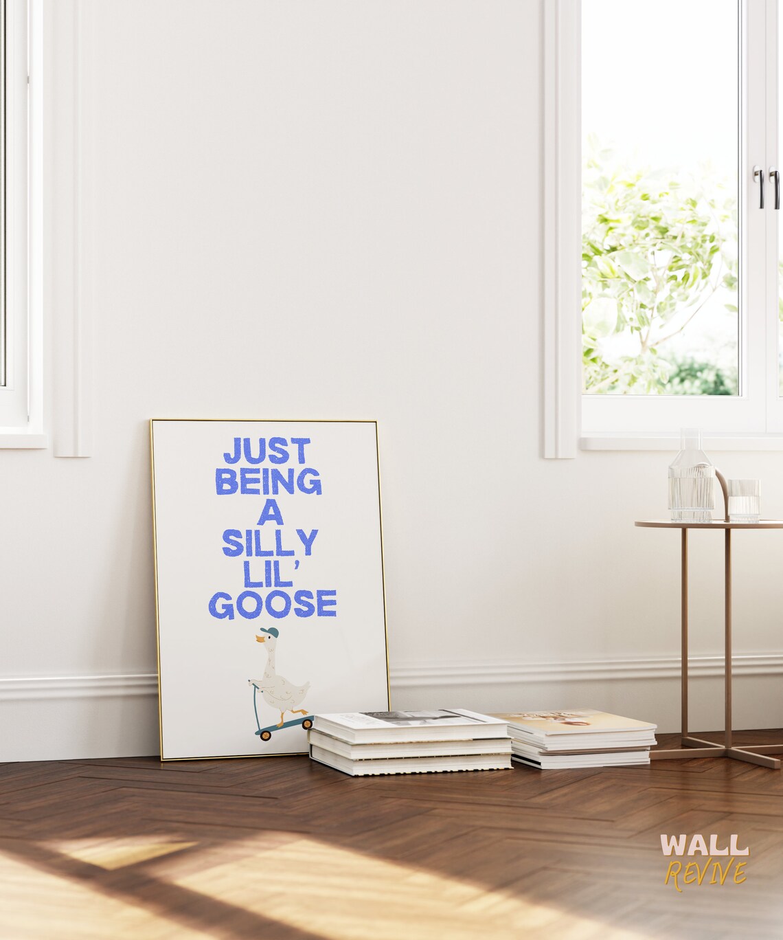 Silly Goose Wall Art Cute Goose Poster Art Decor Wall Art Funny Meme Poster Home Decor Gift Silly Goose Print Wall Art - Image 2