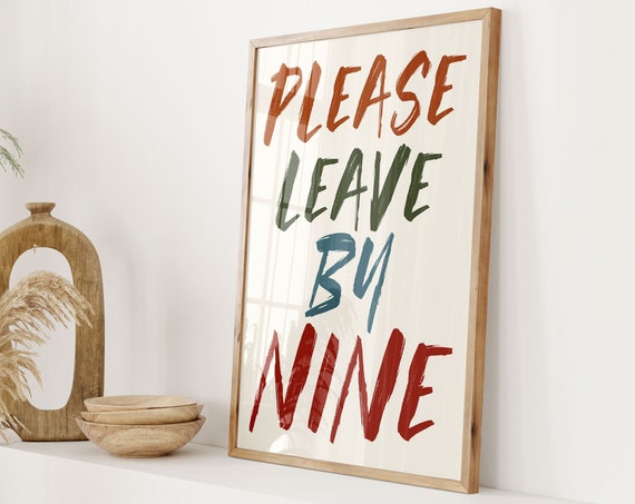 Funny Party Host Print Trendy Retro Print Colorful Typography Print Maximalist Kitchen Print Mid Century Modern Minimalistic Print