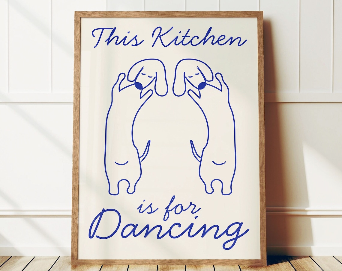 This Kitchen Is For Dancing Dog Lover Poster