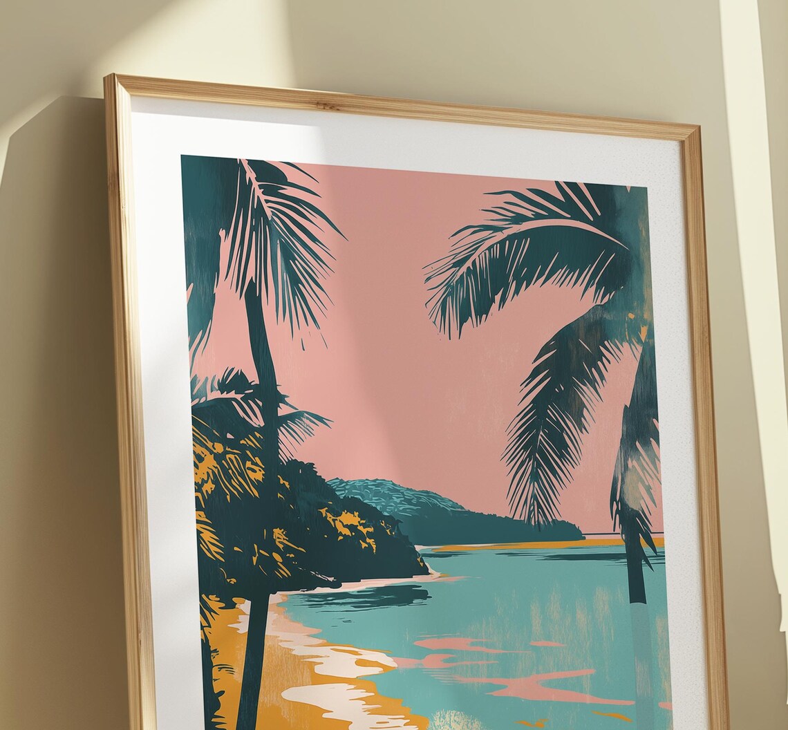 Manuel Antonio Costa Rica Tropical Beach Palms Scenic Poster - Image 5