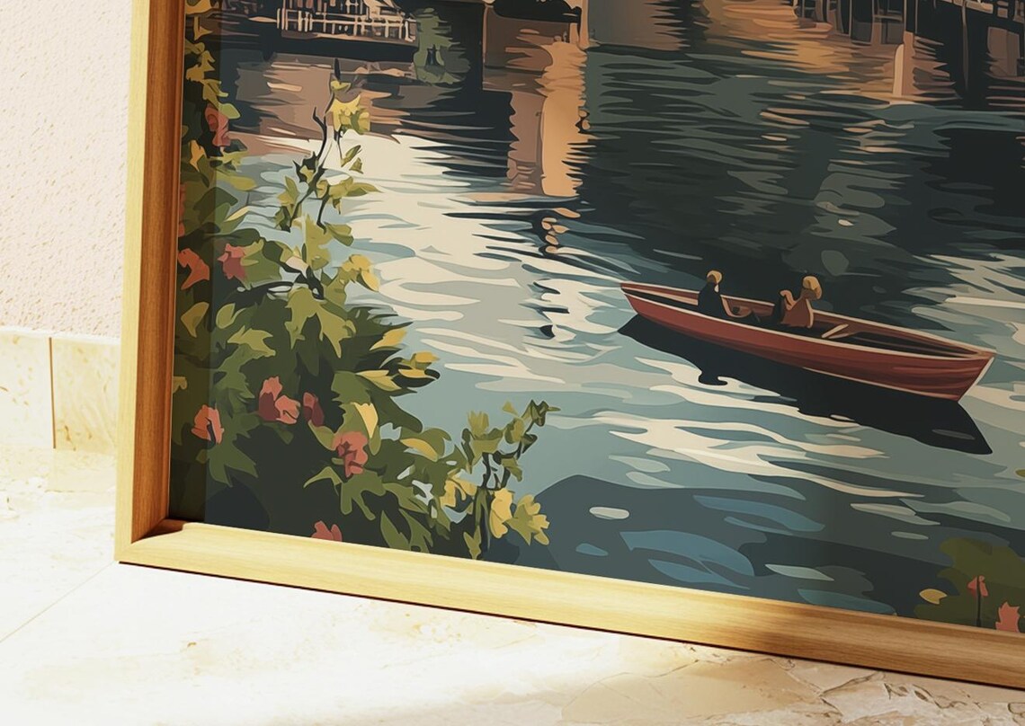 Hallstatt Austria Lakeside Village Church Mountain Lake Poster - Image 3