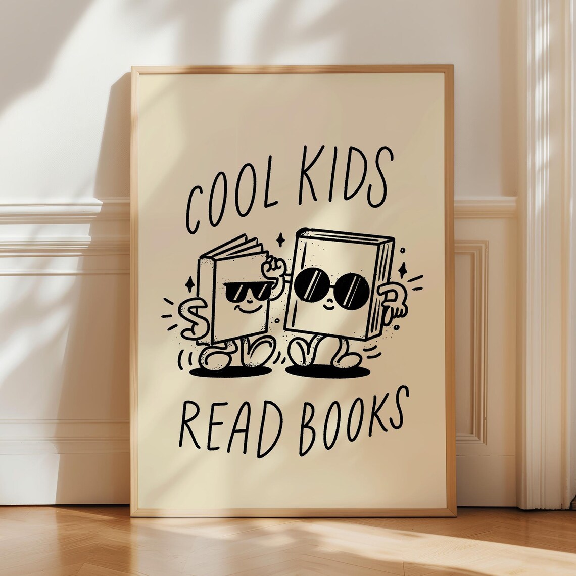 Cool Kids Read Books 2 Colors Included Art Print