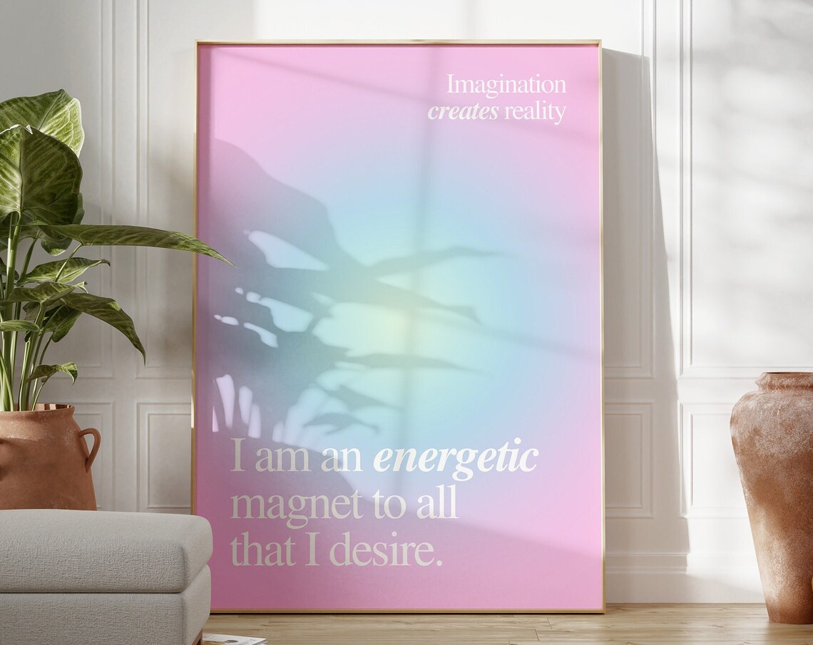 Aura Poster, Affirmation Quote Art Print