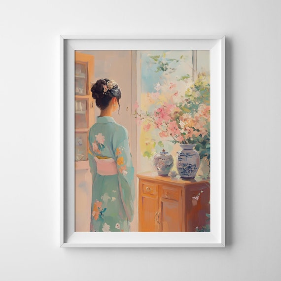Chinoiserie Wall Art Aesthetic Room Decor Maximalist Wall Art Cottagecore Apartment Decor Wall Art Prints