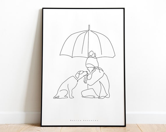 Personalized Gifts Custom Illustration Gifts For Her Or Him Minimalist Decor Personalised Line Art Drawing From Photo Bridesmaid Gifts