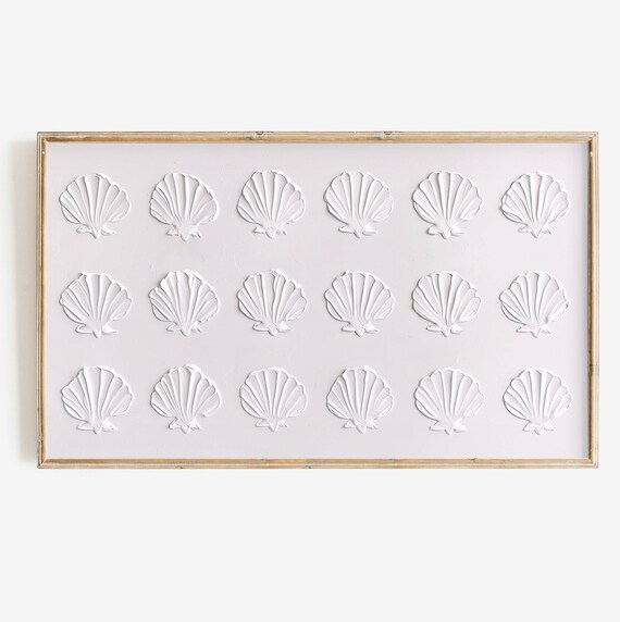 Minimalist Seashell Coastal Art Print, Neutral Toned
