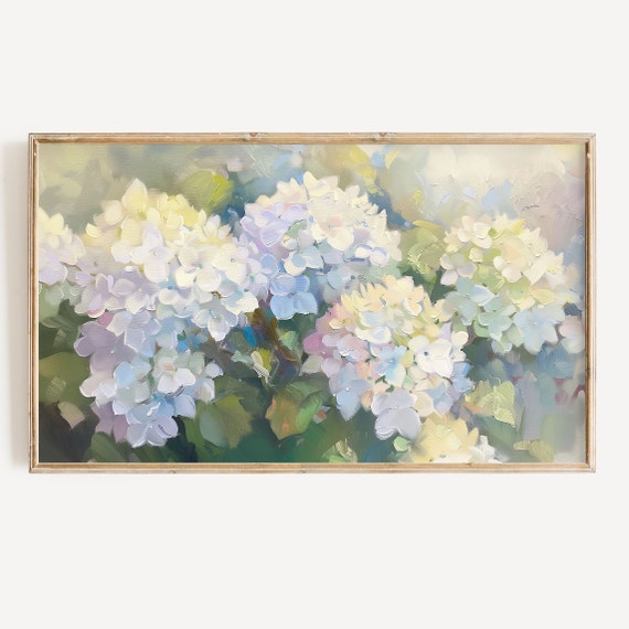 Summer Floral Painting Hydrangea, Art Print