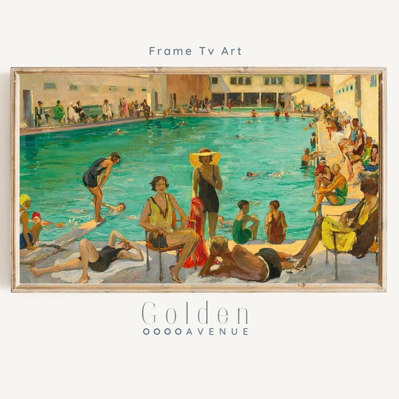 Vintage Summer Pool Day Art Print