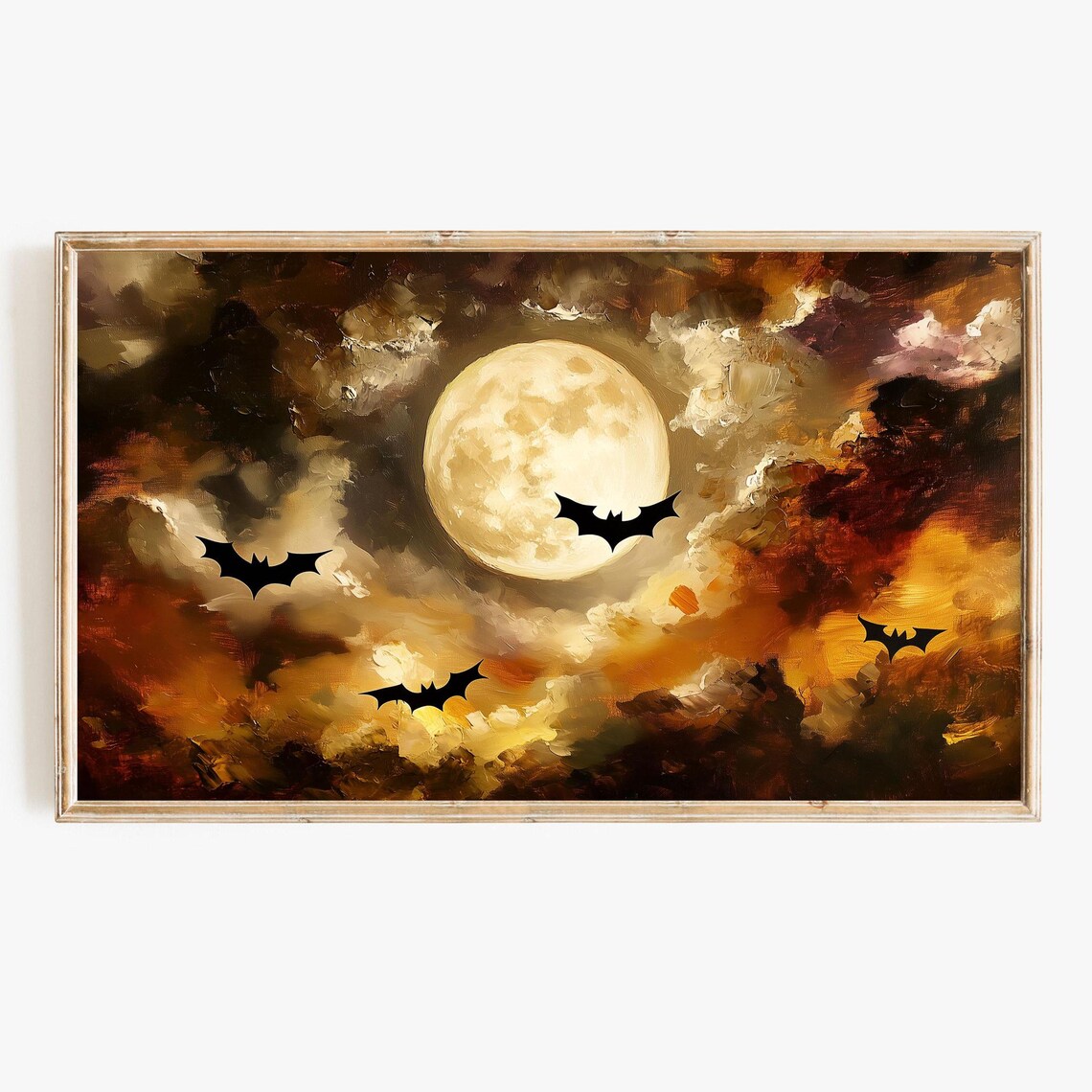Halloween Bat Painting, Classic Spooky Art Print