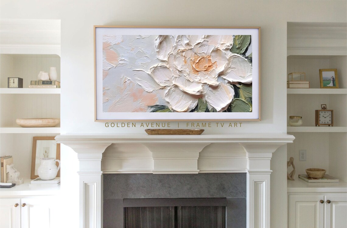Abstract Spring Flower Painting, Floral TV Art Print - Image 5