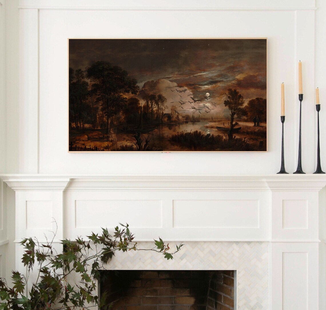 Halloween Dark Toned Fall Landscape Poster - Image 3