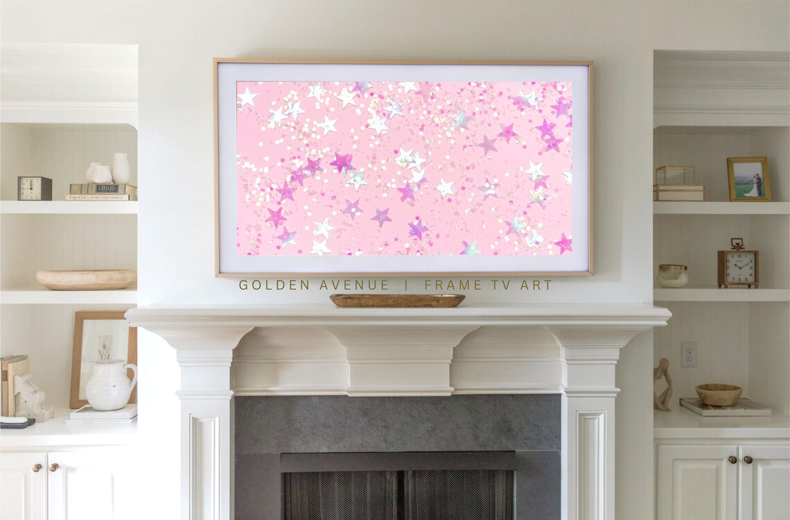 Pink Glitter Sparkles Birthday or New Year’s Eve Art Print - Image 2