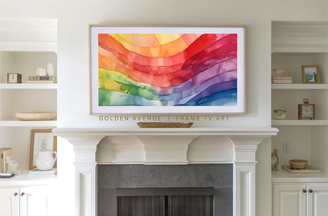 Pride Month Rainbow Watercolor Art Print - Image 3