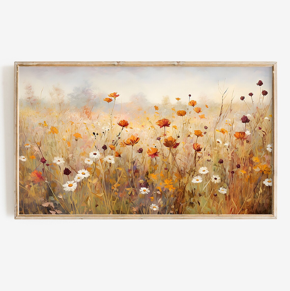 Autumn Wildflowers Art Print, Fall Floral Decor