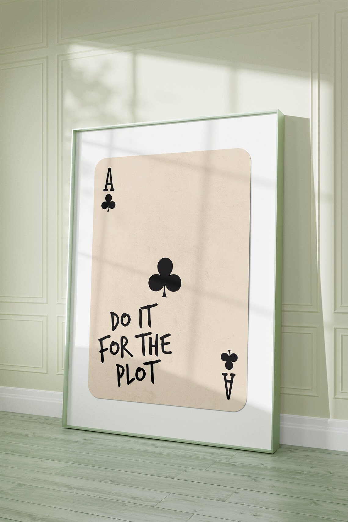 Do It For The Plot Retro Ace Of Clubs Poster