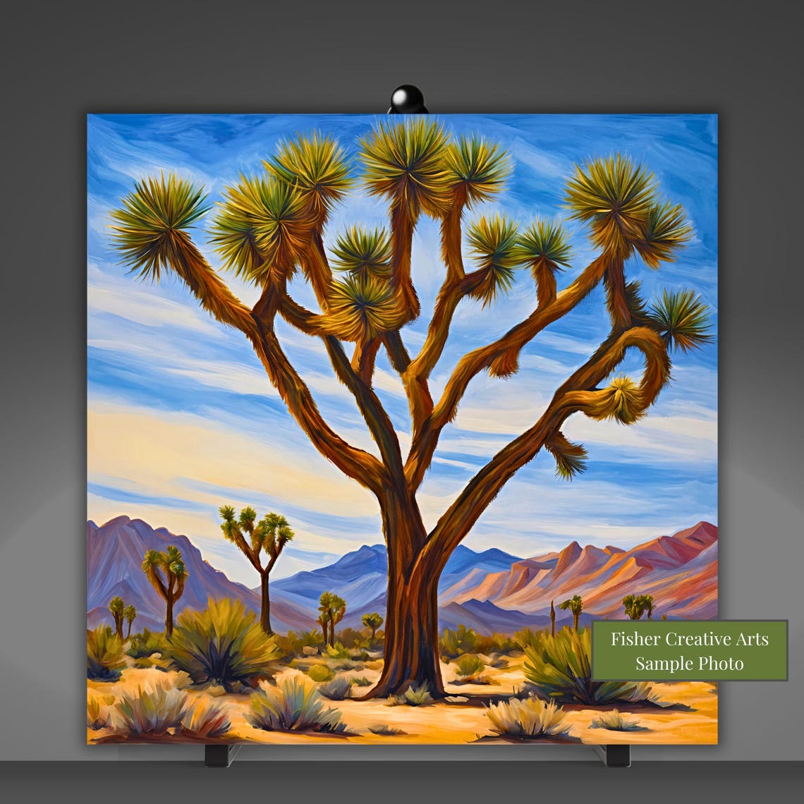 Desert Southwest Joshua Tree Ceramic Tile Southwestern Decor Wall Art Decor Trivet Option Mojave Desert Painting Wall Art - Image 5