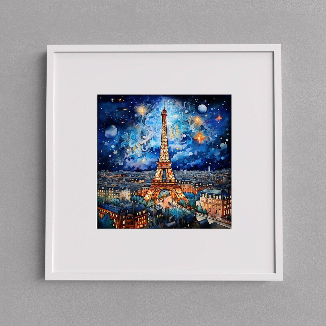 Eiffel Tower, Paris France Travel Poster Art Print - Image 2