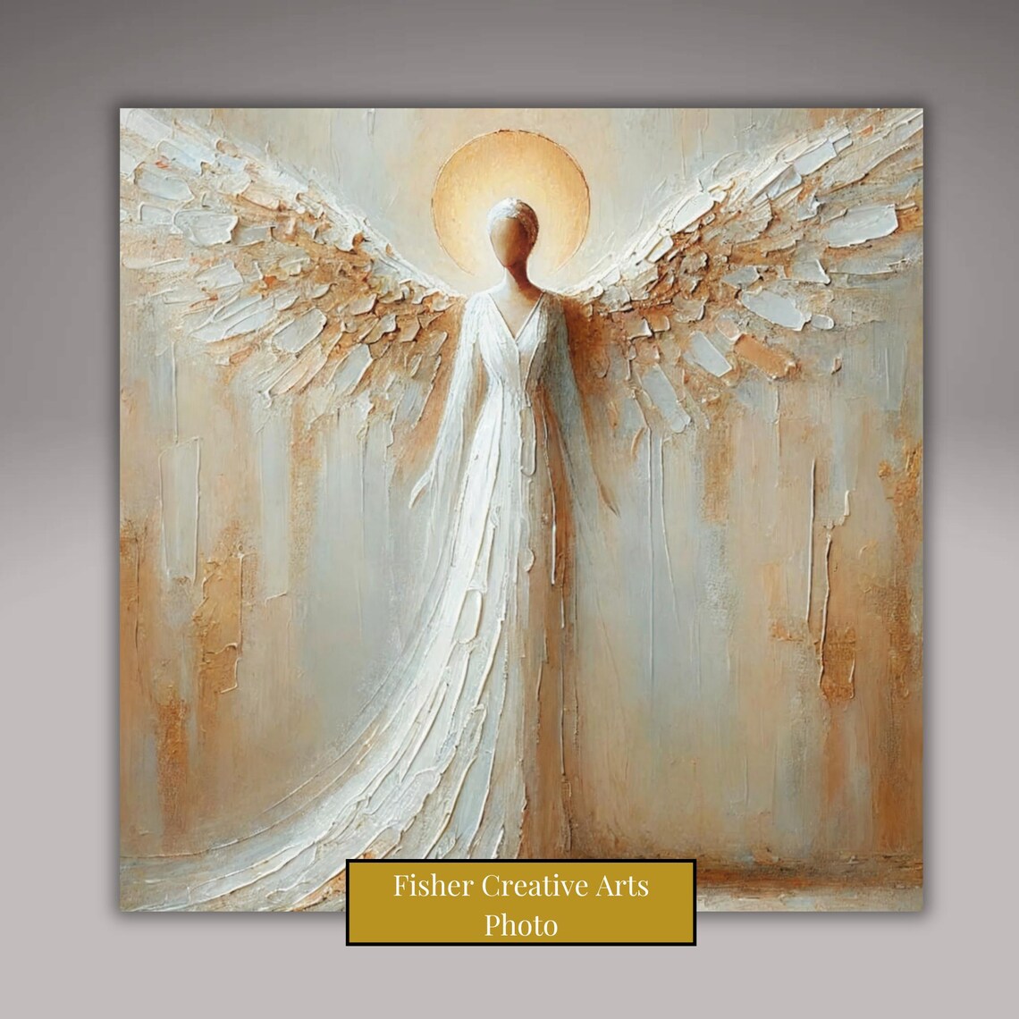Christian Angel Abstract Religious Art Print, Christmas