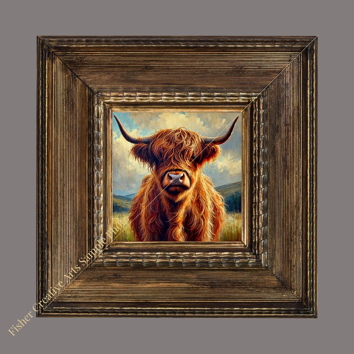 Highland Cow Art Print, Scottish Farm Animal Decor - Image 2