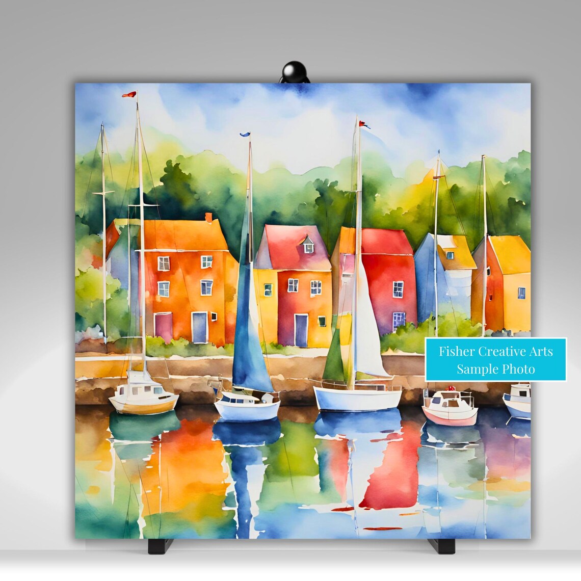 Watercolor Sailboats Beach Art Print, Coastal Decor - Image 5
