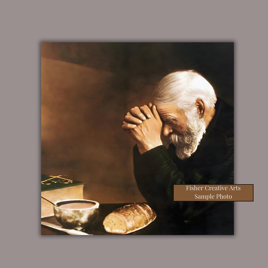 Grace by Eric Enstrom, Vintage Christian Art Print