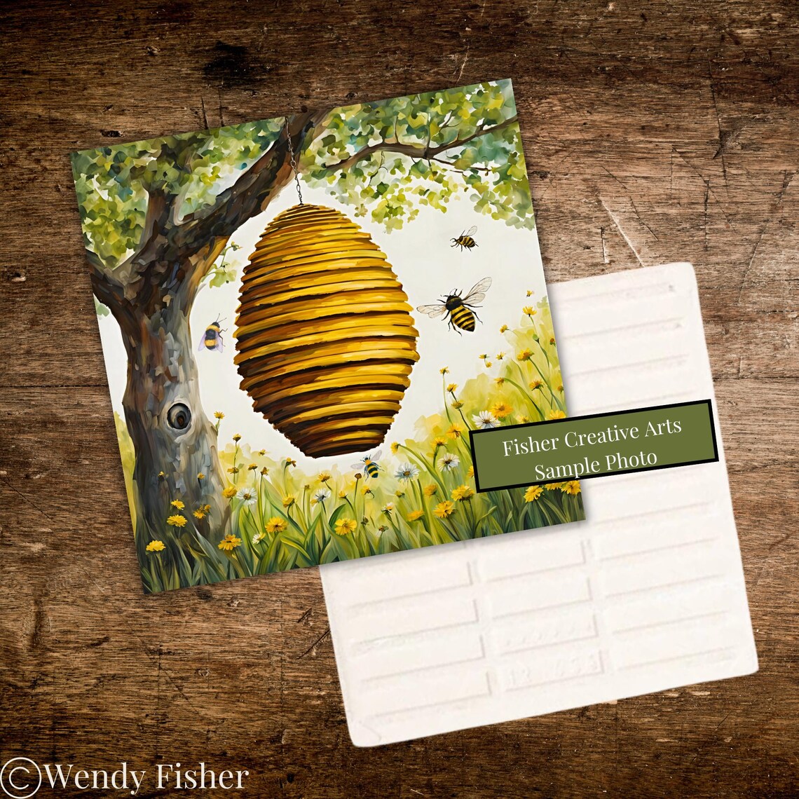 Whimsical Beehive Kitchen Decor Art Print, Honeybee - Image 3