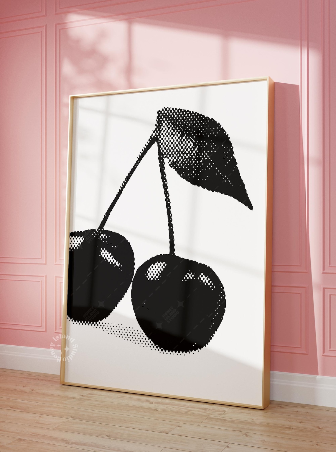 Cherry Print Funky Groovy Poster, Dorm Room Decor