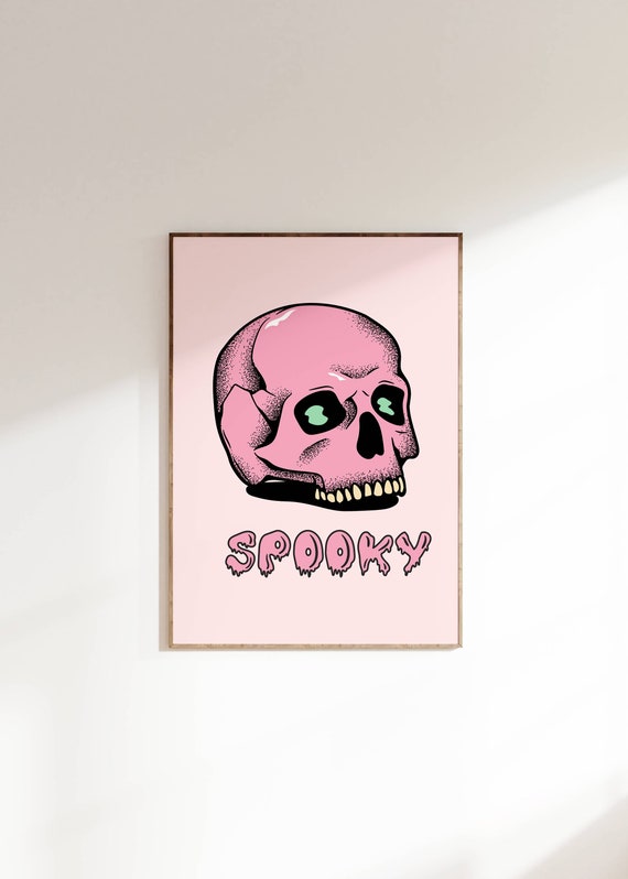 Spooky Halloween Pastel Doodles Art Print