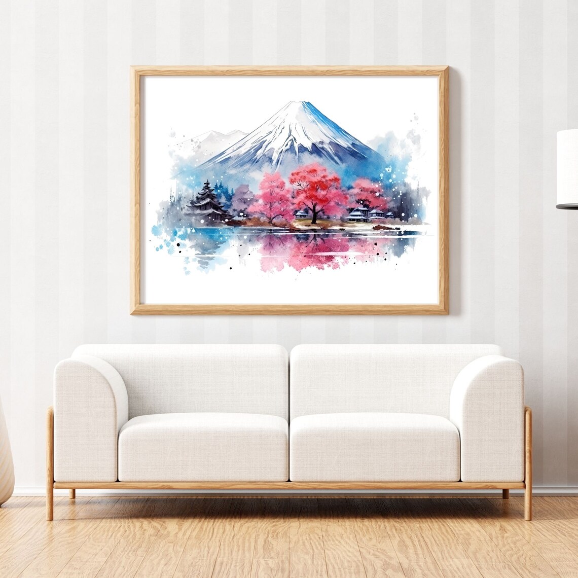 Mont Fuji Watercolor Art, Japan Travel Illustration - Image 3