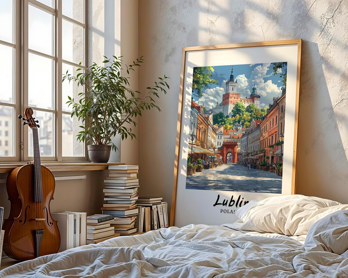 Lublin Travel Print, Poland Wedding Gift - Image 3