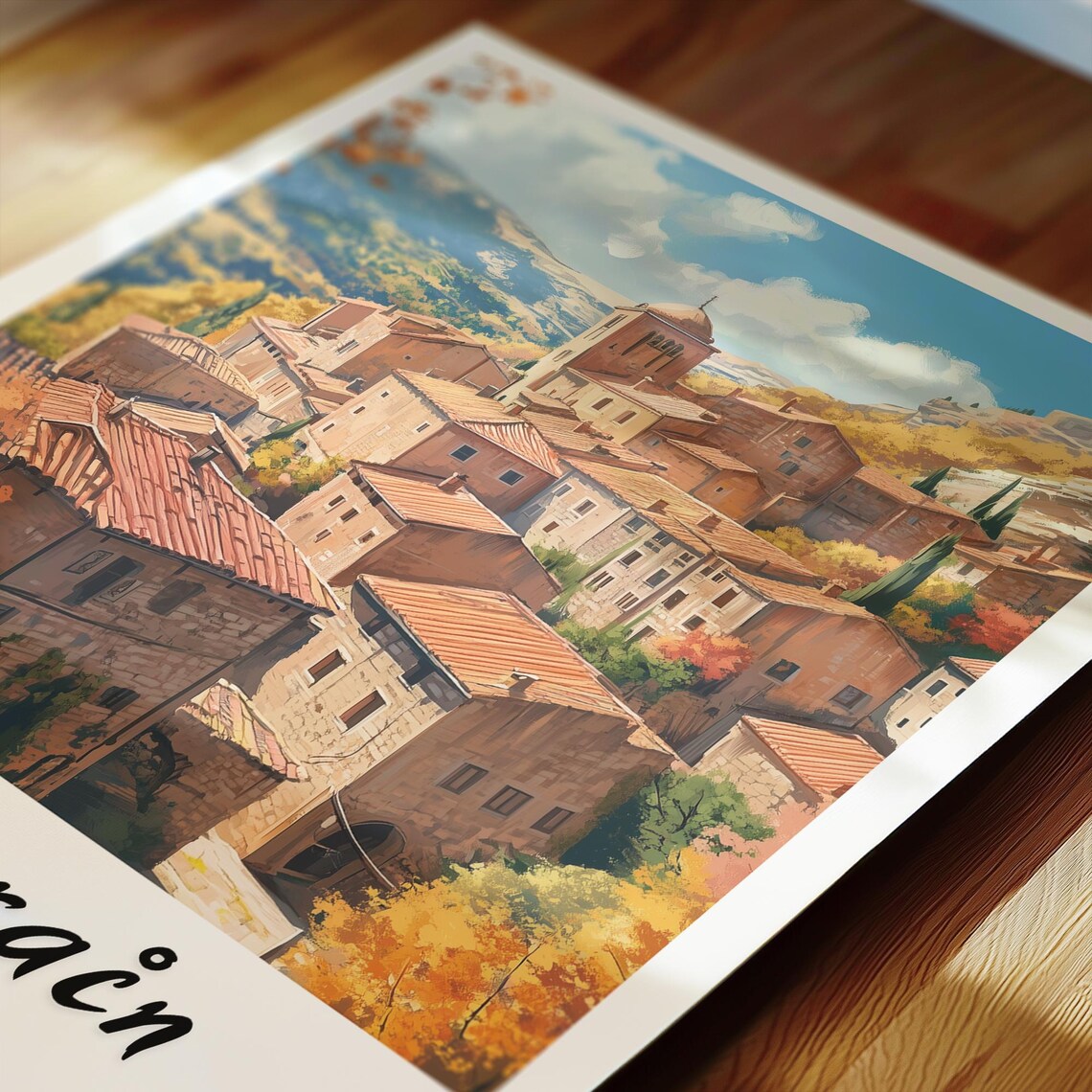 Albarracn Spain Travel Poster, Minimalist - Image 2