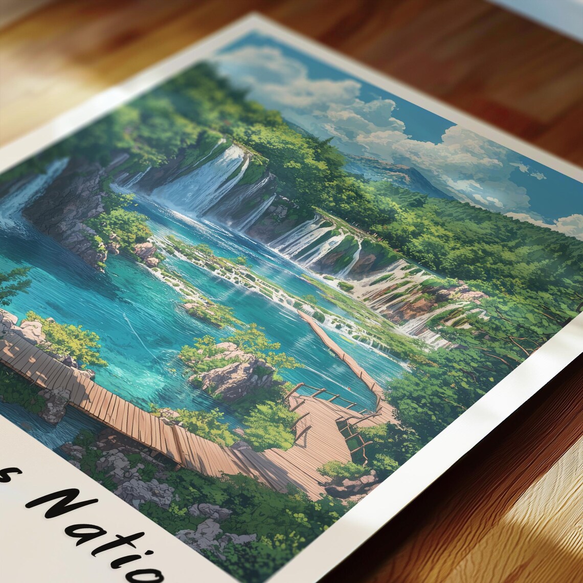 Plitvice Lakes National Park Travel Poster, Croatia - Image 2