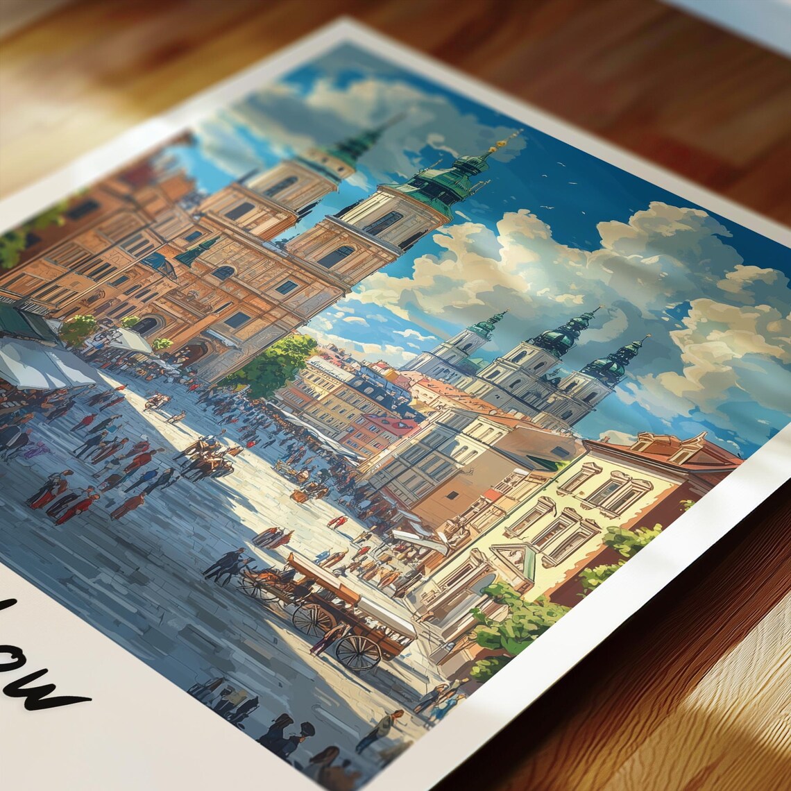 Krakow Travel Poster, Poland Wedding Gift - Image 2