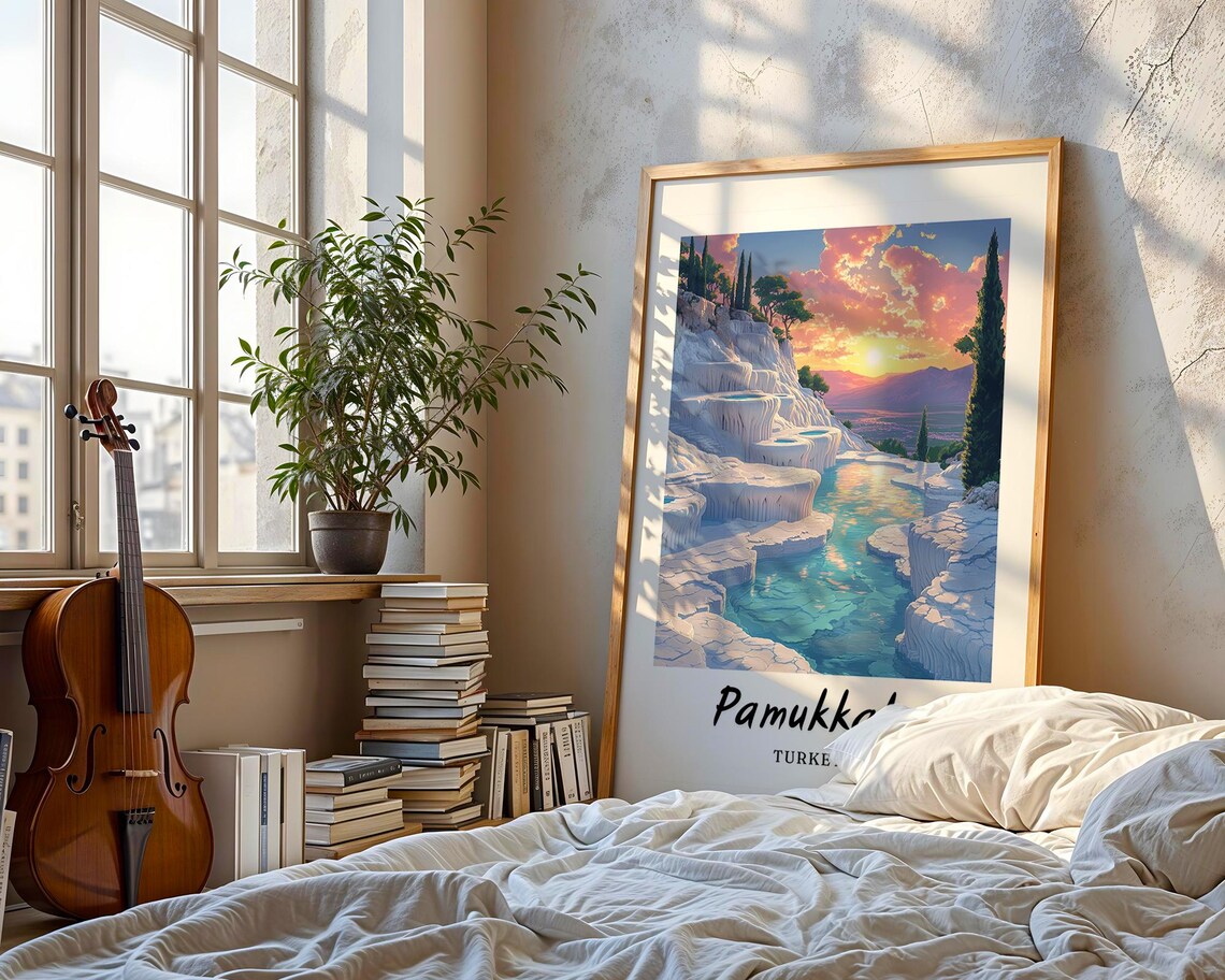 Pamukkale Turkey Minimalist Travel Poster - Image 3
