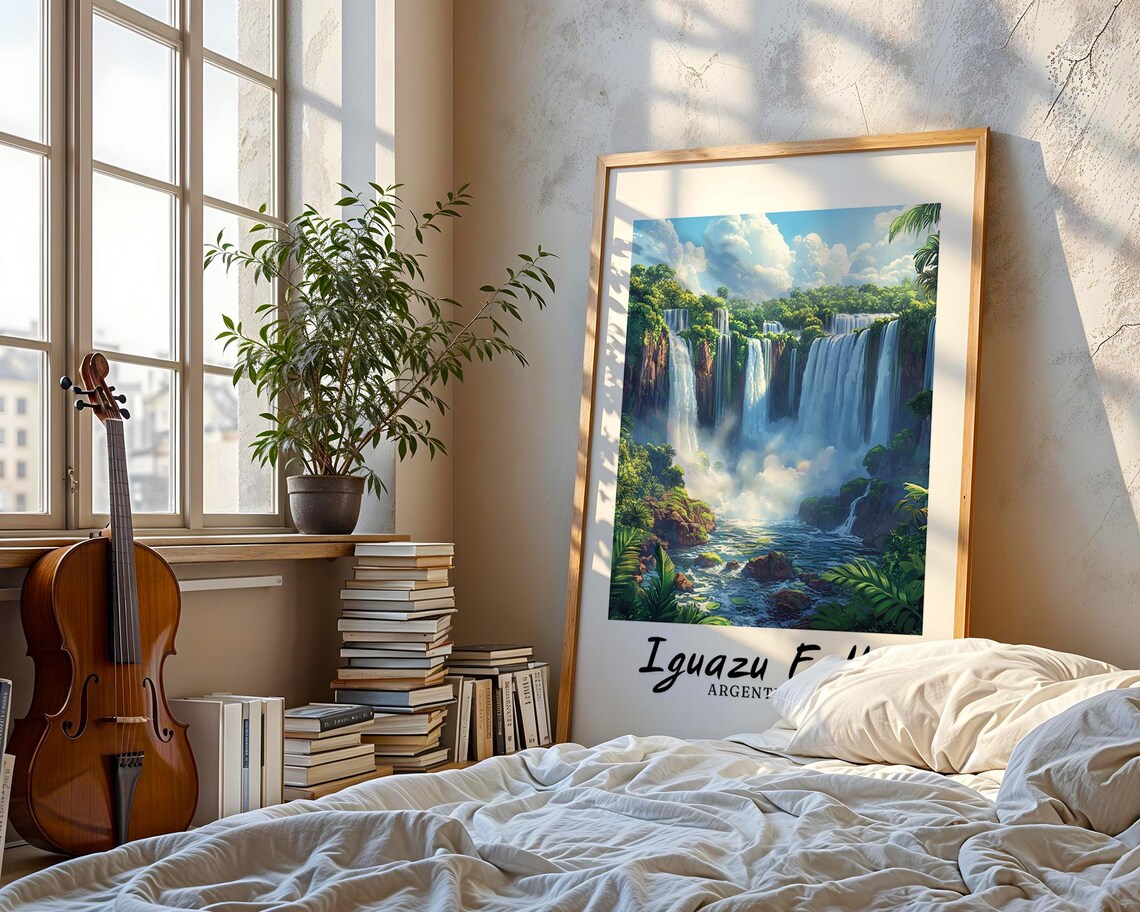 Iguazu Falls Travel Poster, Argentina Illustration - Image 3