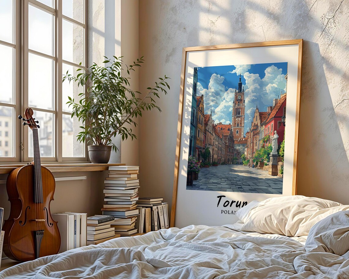 Torun Travel Poster, Poland Wedding Gift - Image 3