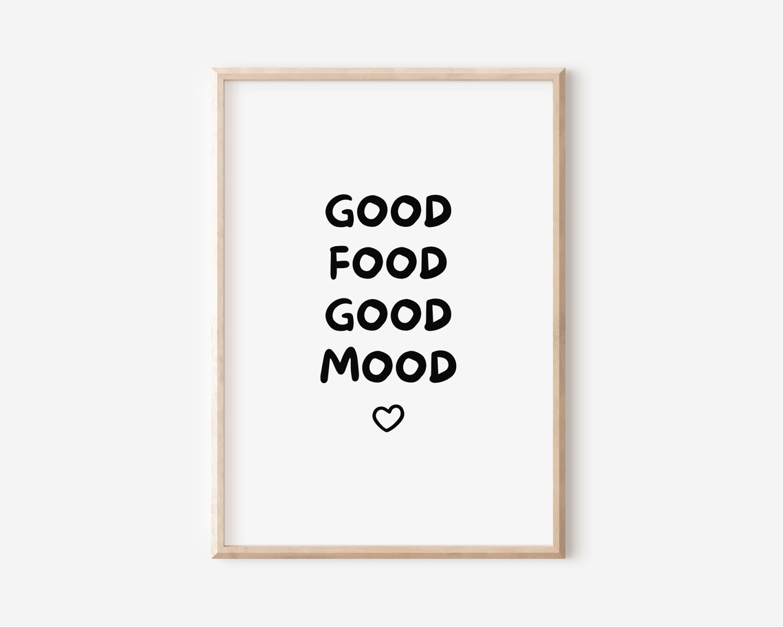 Good Food Good Mood Aesthetic Kitchen Poster - Image 4