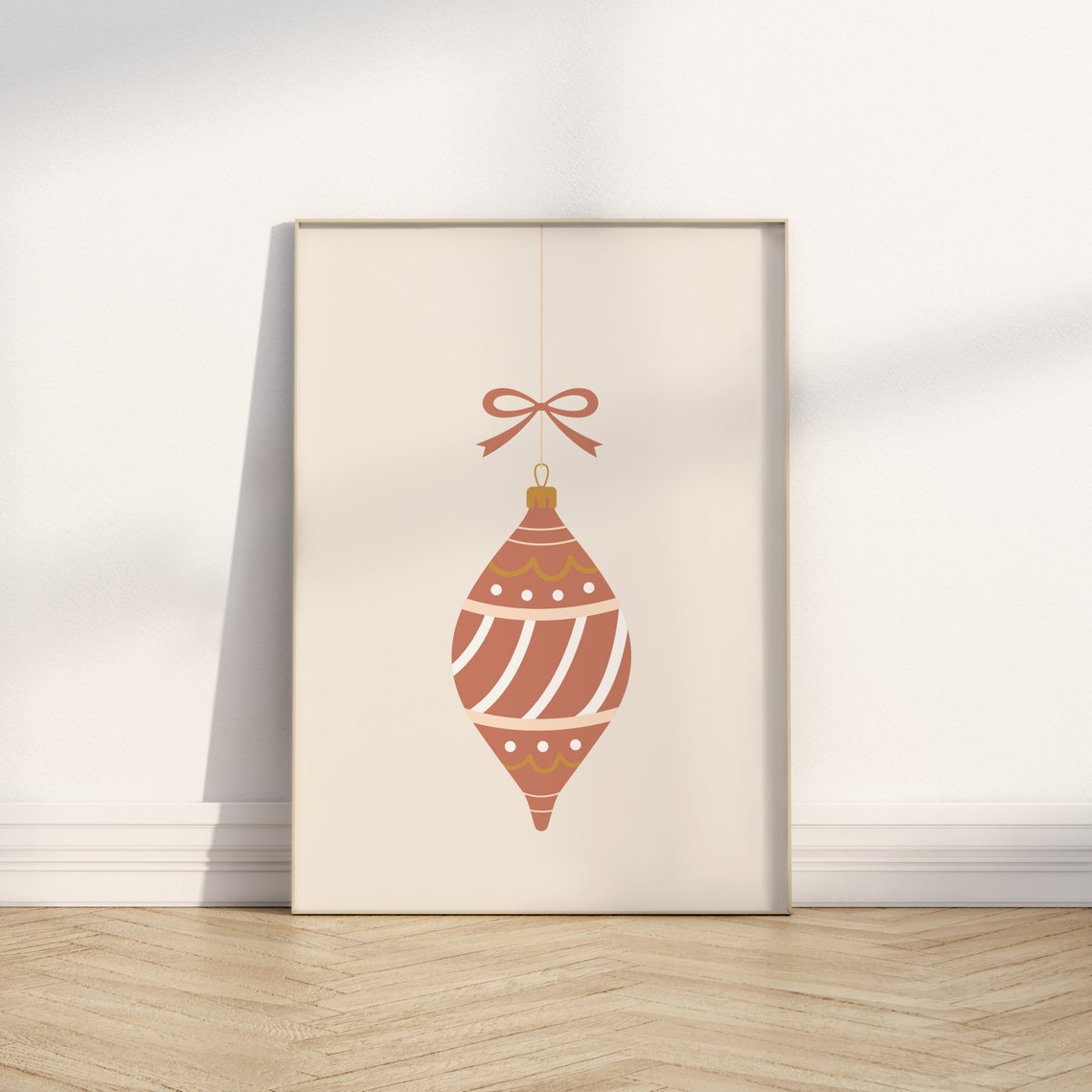Terracotta Christmas Bauble Boho Ornament Holiday Decor Poster - Image 3