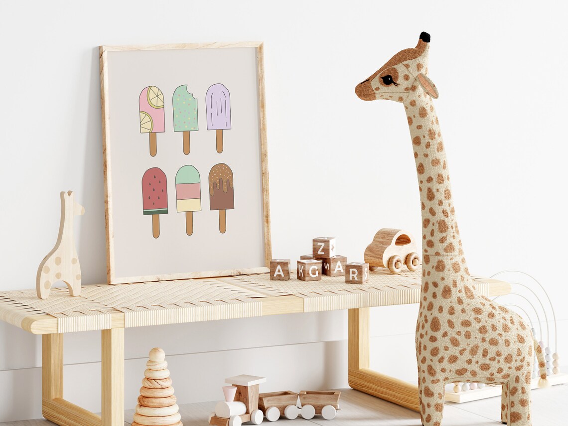 Ice Lolly Pop Popsicle Art Print, Girls Nursery - Image 2