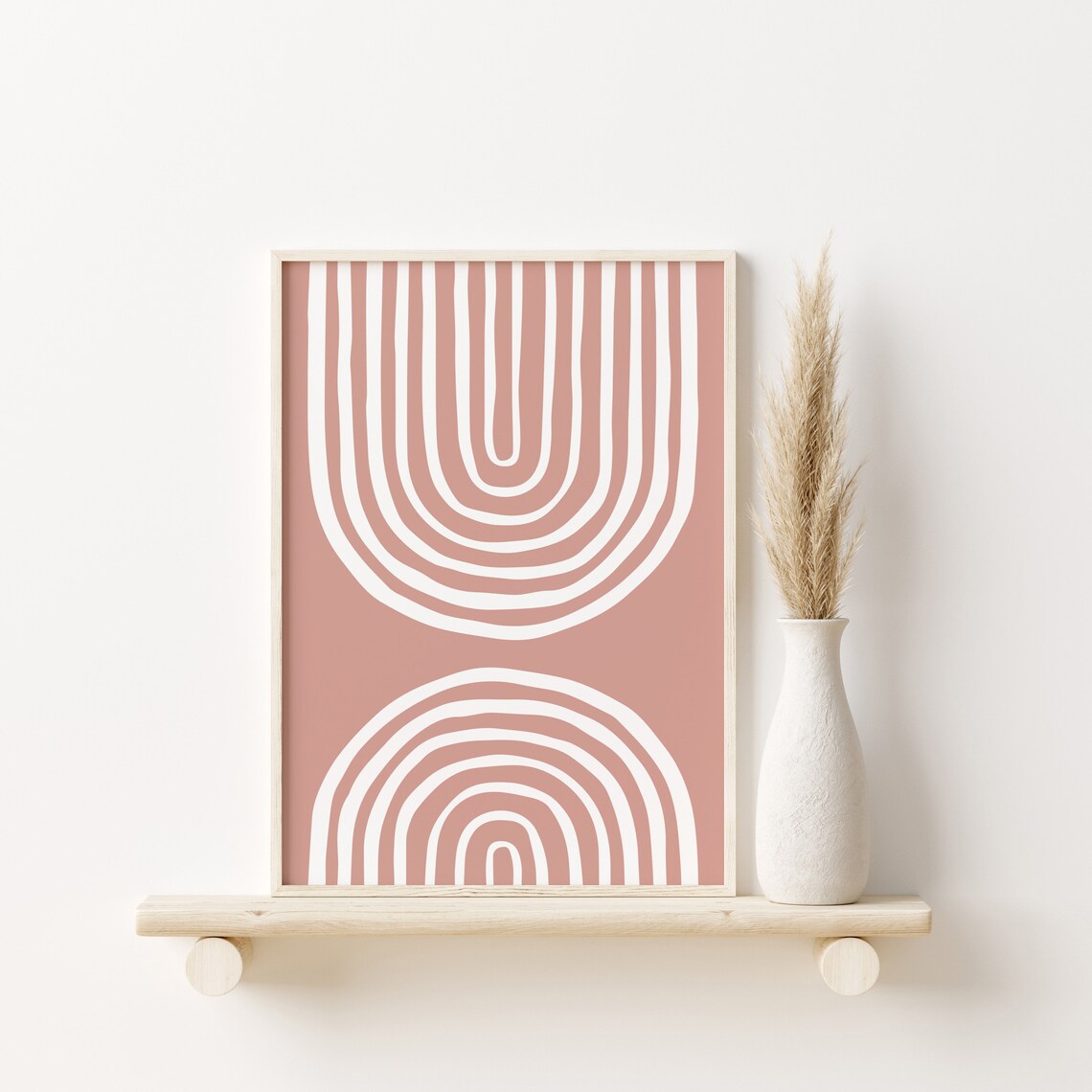 Dusty Pink Rainbow Print, Boho Nursery Decor - Image 3