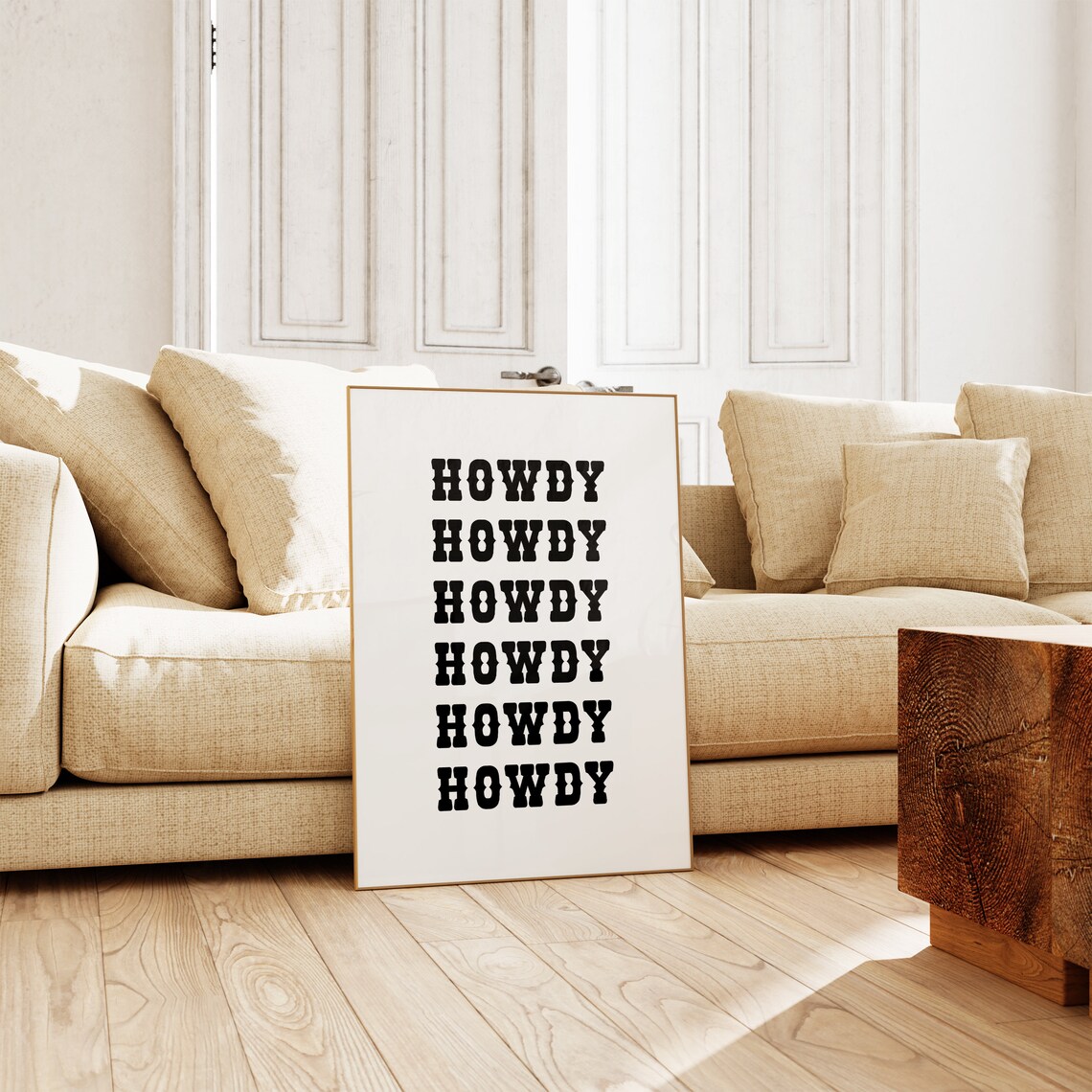 Howdy Retro Western Cowboy Poster, Dorm Room Decor - Image 2