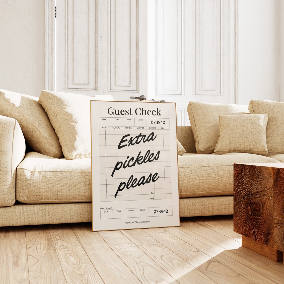 Extra Pickles Please Funny Quote Art Print - Image 3
