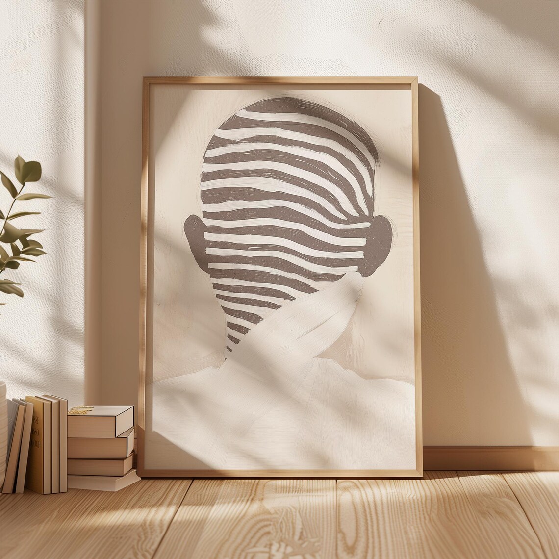 Abstract Portrait, Earth Tones Contemporary Art - Image 4