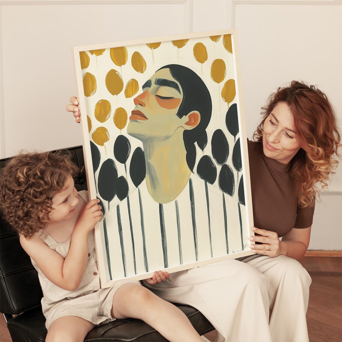 Dreamy Modern Man In Golden Abstract Forms - Image 3