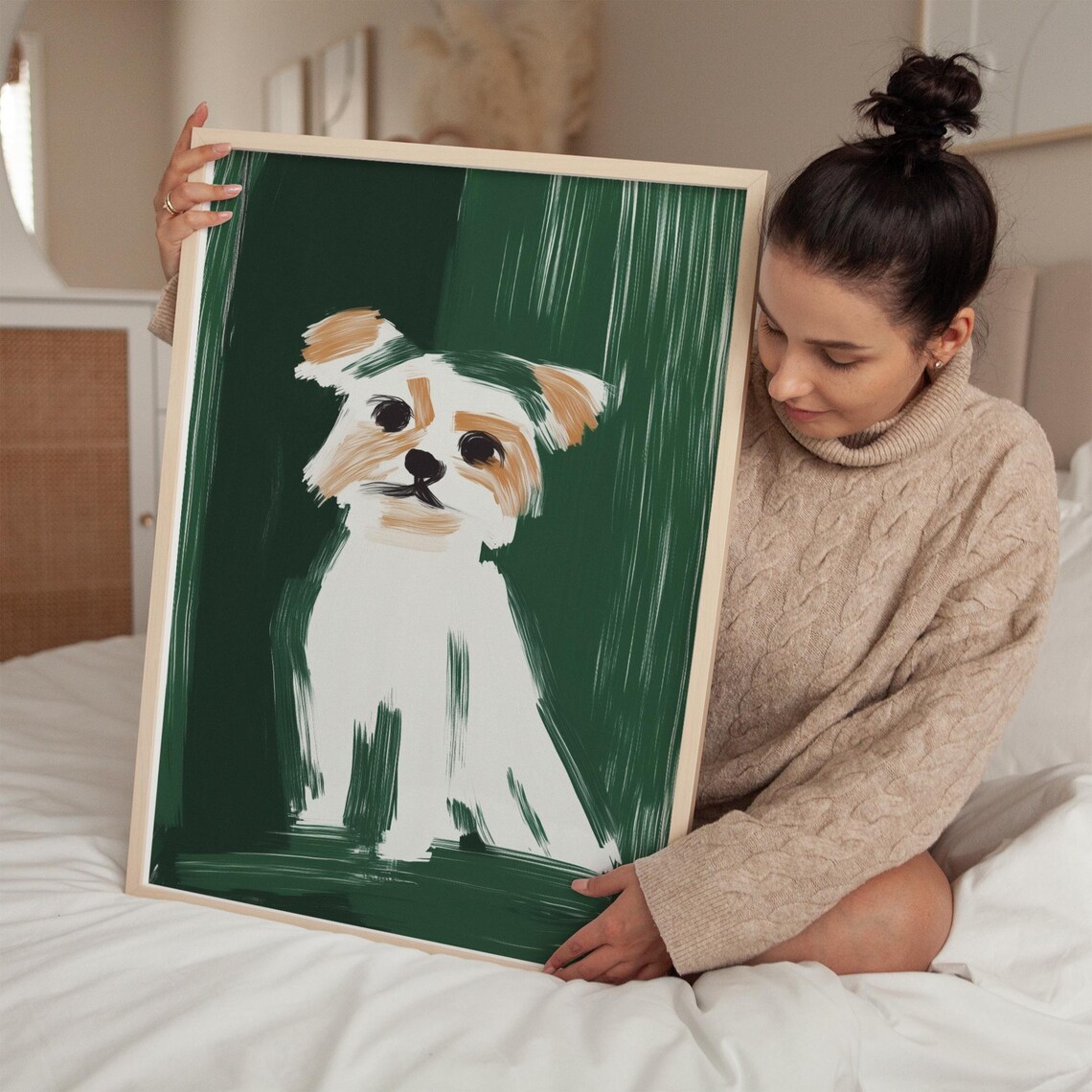 Puppy Pet Portrait, Minimalist Dog Illustration - Image 3