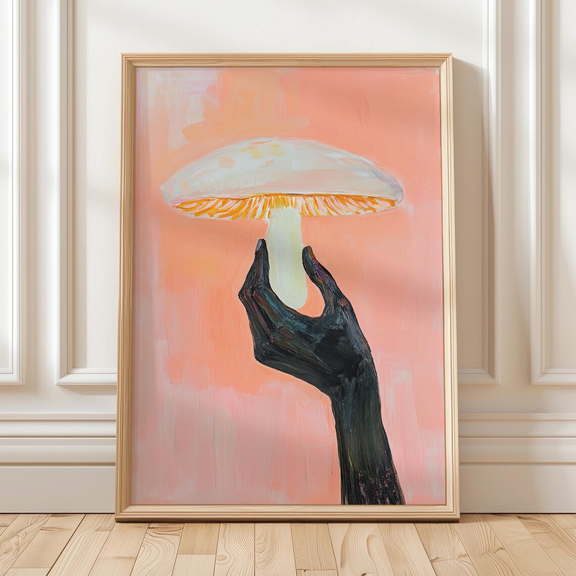 Mushroom Abstract Nature Illustration, Contemporary