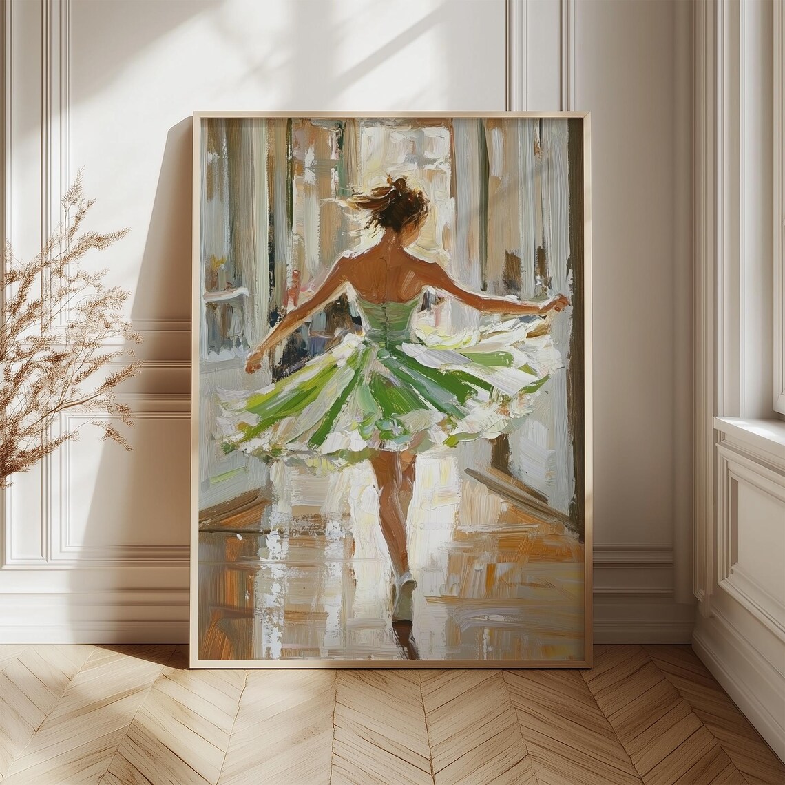 Ballet Dancer Art Print, Elegant Ballerina Painting - Image 2