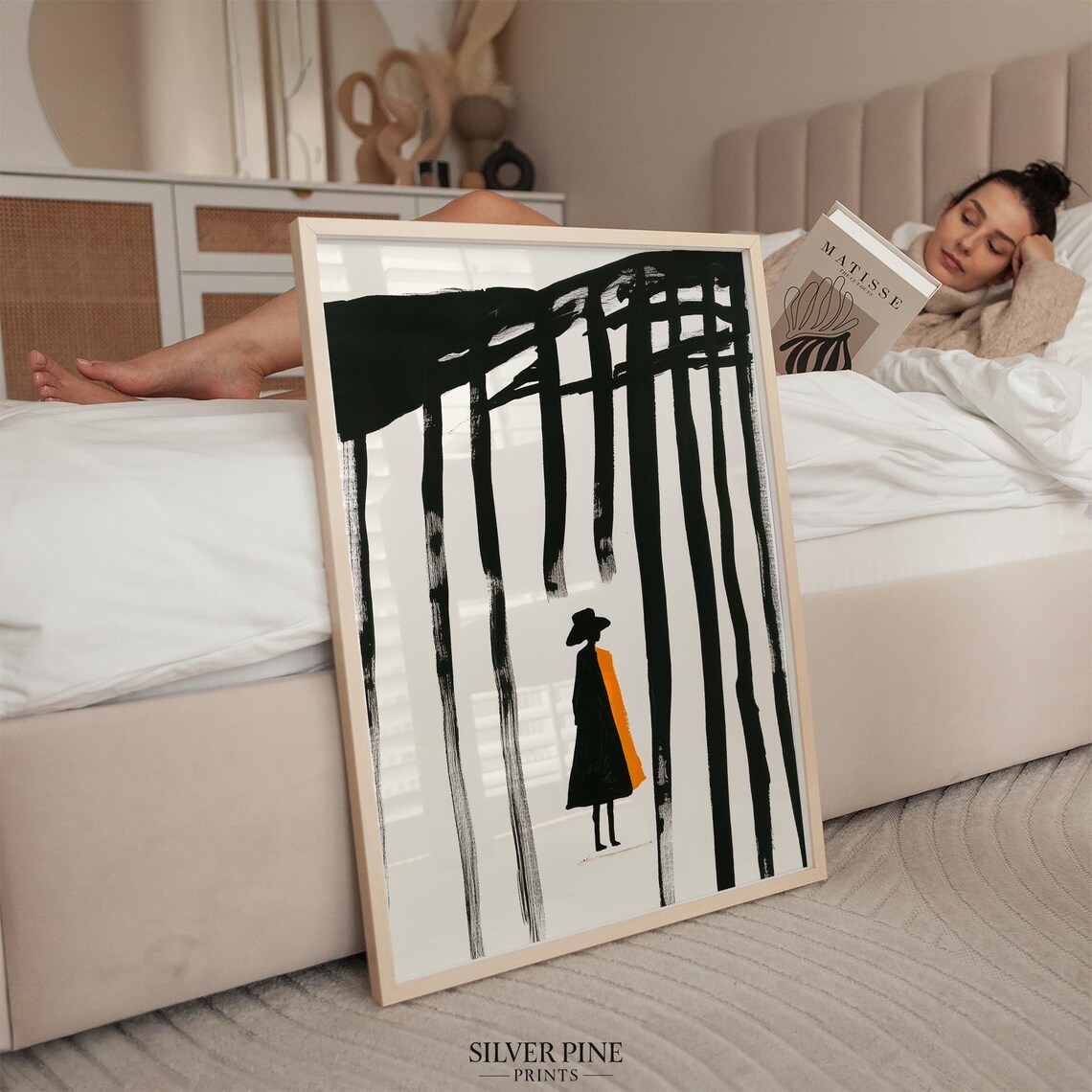 Woman Silhouette, Modern Abstract Female Figure - Image 2