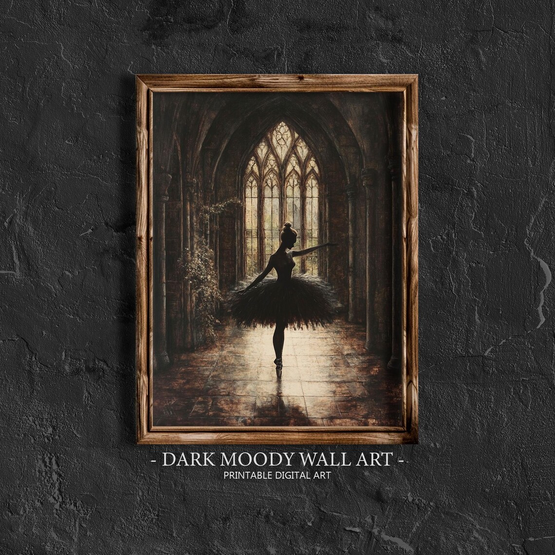 Ballerina Painting Vintage Dark Academia Art Print